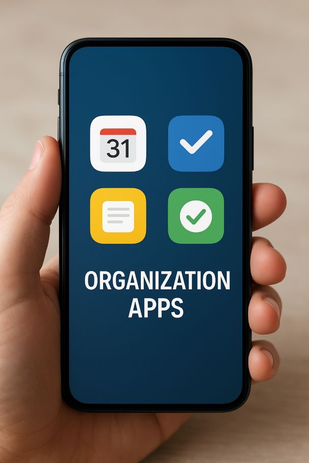 Applications mobiles d’organisation affichées sur un smartphone