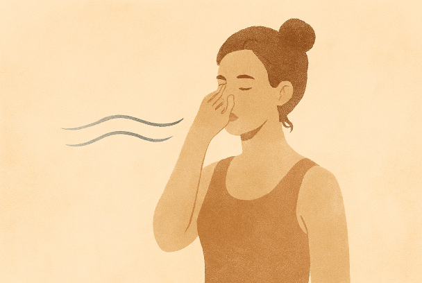 Illustration de la respiration alternée Nadi Shodhana